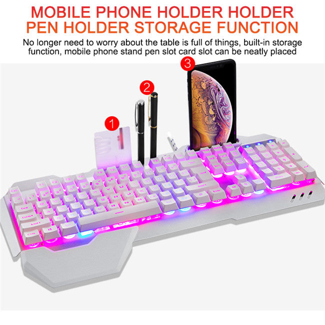 Upvios Ergonomic Mechanical Keyboard with RGB Backlight