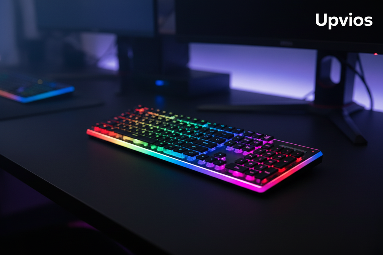 Upvios Ergonomic Mechanical Keyboard with RGB Backlight