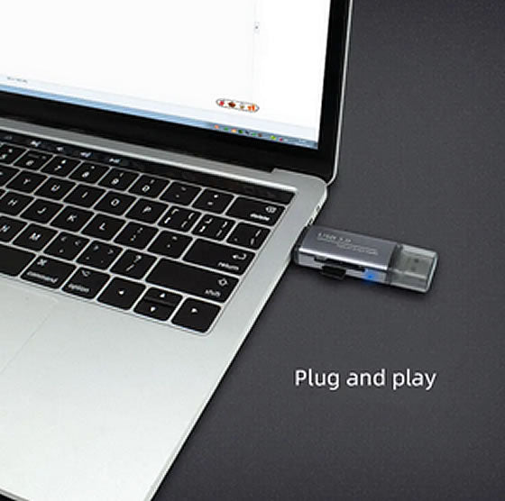 Upvios 3-in-1 USB 3.0 Type-C OTG Card Reader for Phones