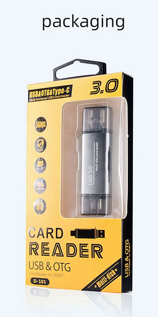 Upvios 3-in-1 USB 3.0 Type-C OTG Card Reader for Phones
