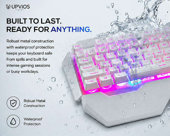 Upvios Ergonomic Mechanical Keyboard with RGB Backlight