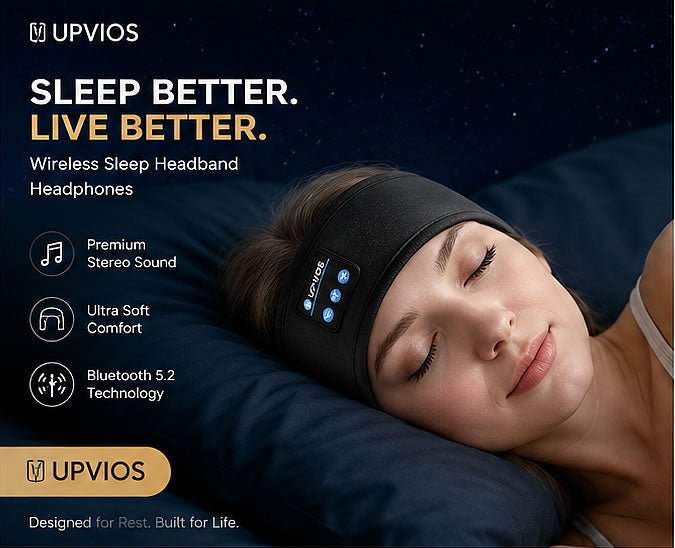 Upvios Wireless Bluetooth 5.0 Music Headband