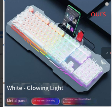 Upvios Ergonomic Mechanical Keyboard with RGB Backlight