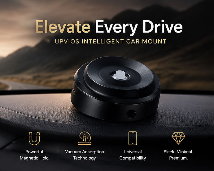 Upvios Universal Magnetic Car Phone Mount with Adjustable Support