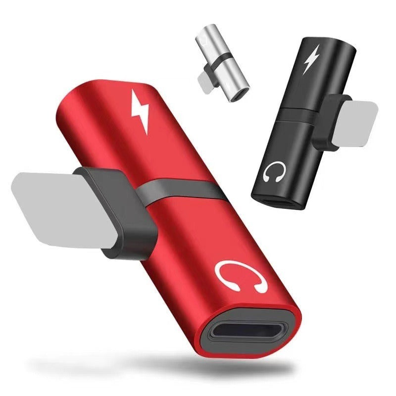 Upvios 2-in-1 Audio Headphone Charging Adapter for iPhone